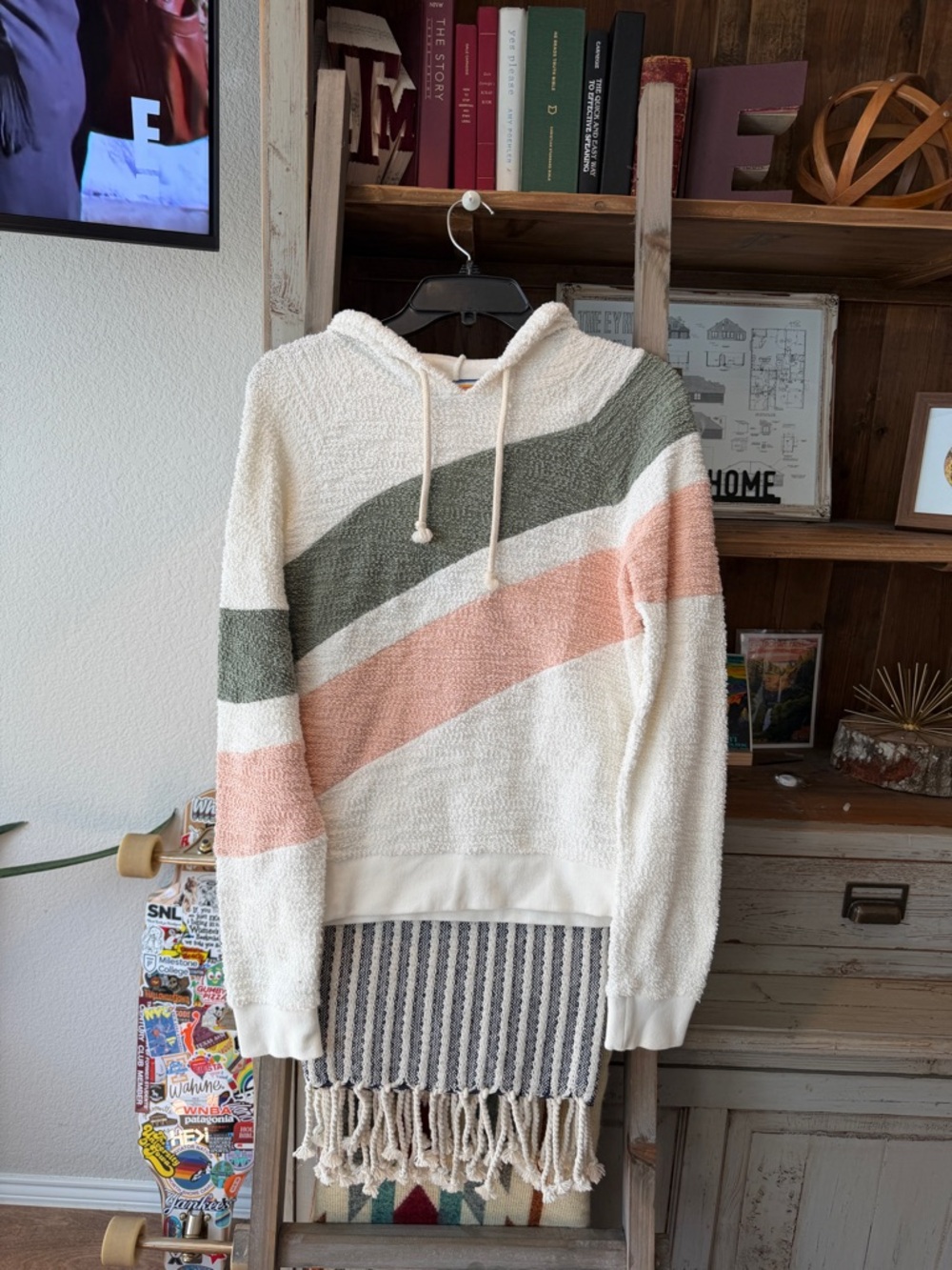 Faherty women’s vista reverse terry knit hoodie size small